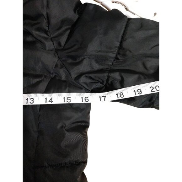 SwissTech Kids Black Puffer Jacket M (7-8) With Hood & Zipper Closure - Picture 4 of 8
